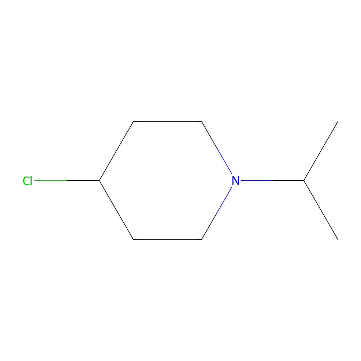 4-Chloro-1-(propan-2-yl)piperidine molecular structure, CAS 5570-80-9