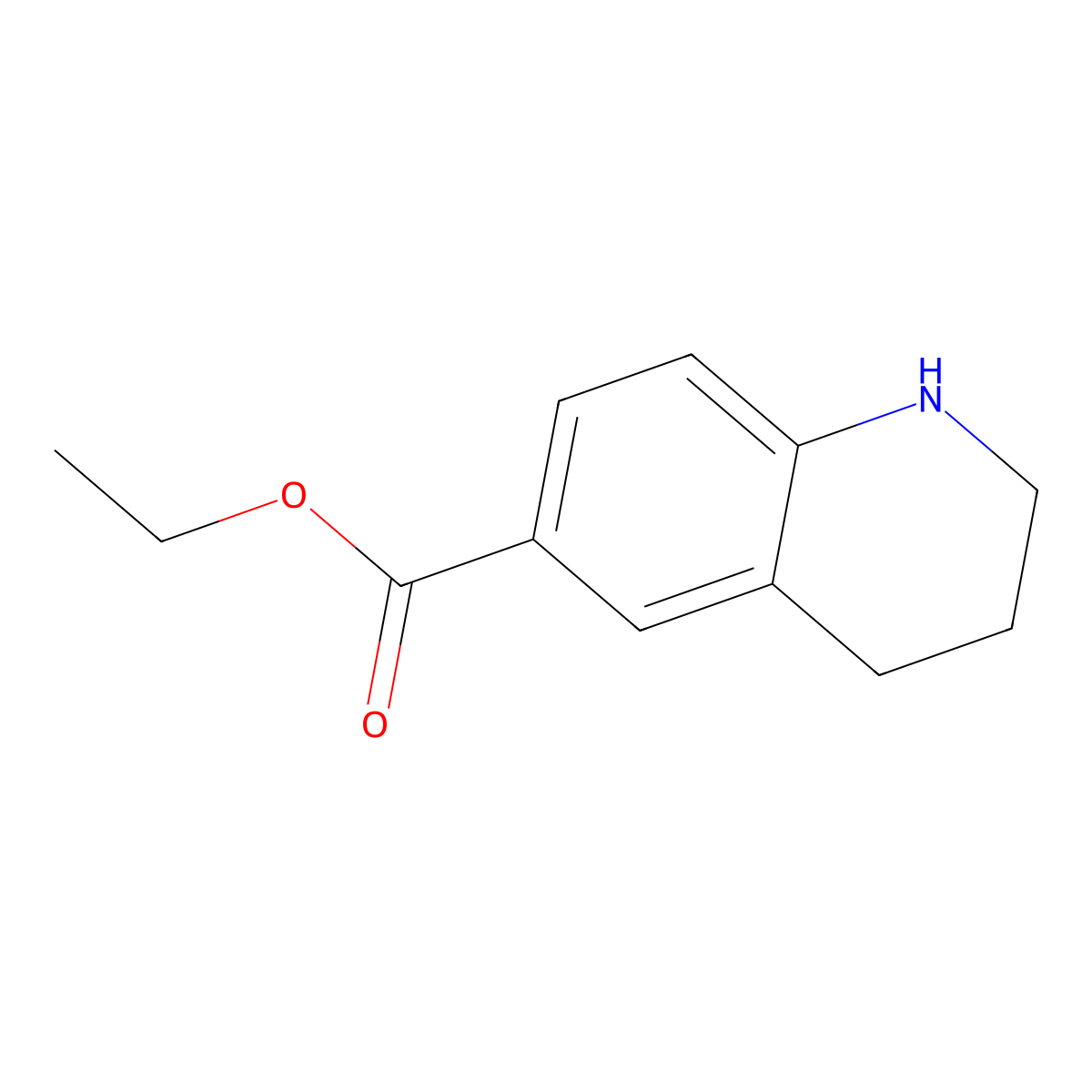 Ethyl 1,2,3,4-tetrahydroquinoline-6-carboxylate molecular structure, CAS 5570-85-4