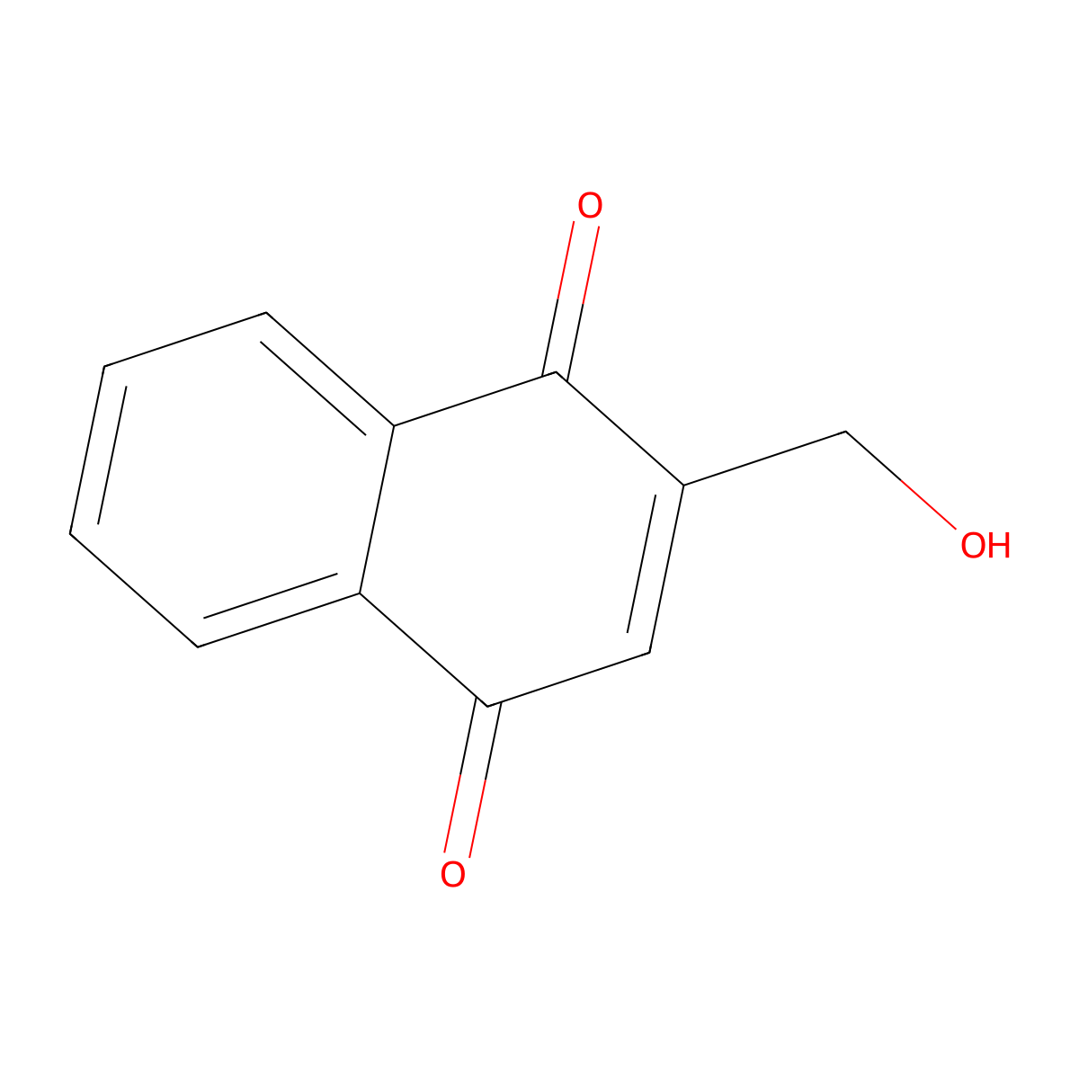 1,4-Naphthalenedione, 2-(hydroxymethyl)- molecular structure, CAS 55700-10-2