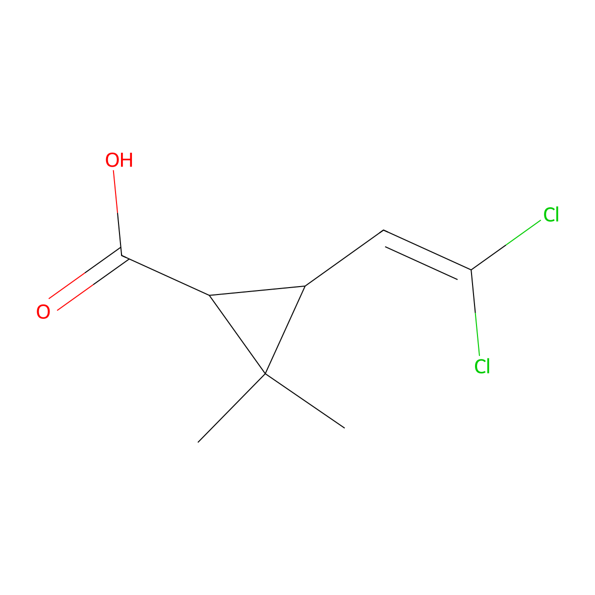 Permethric acid molecular structure, CAS 55701-05-8