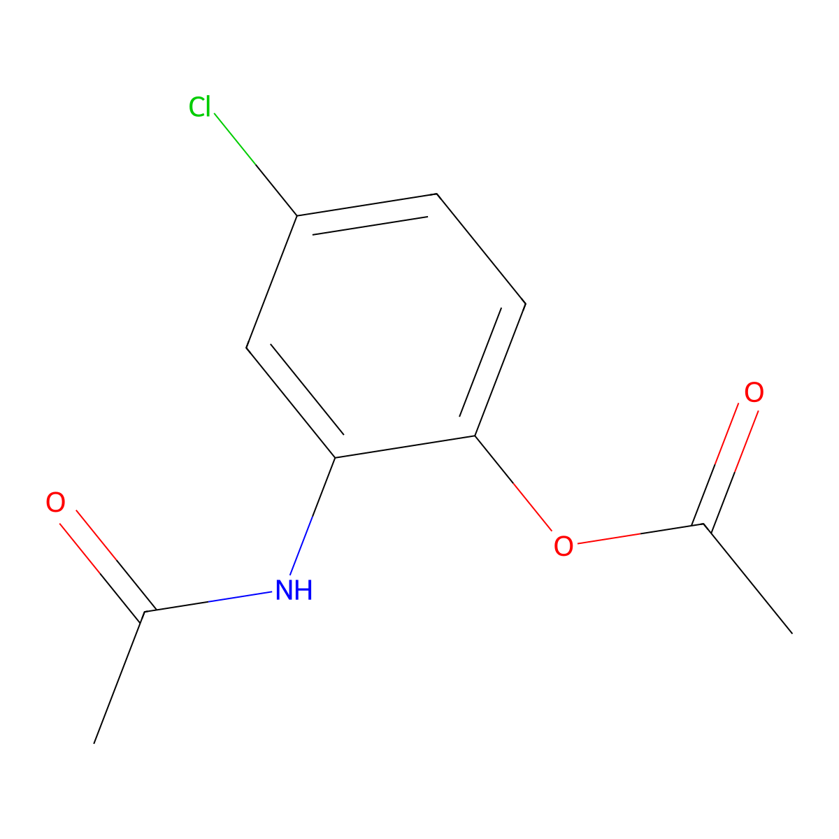(2-Acetamido-4-chlorophenyl) acetate molecular structure, CAS 55702-50-6