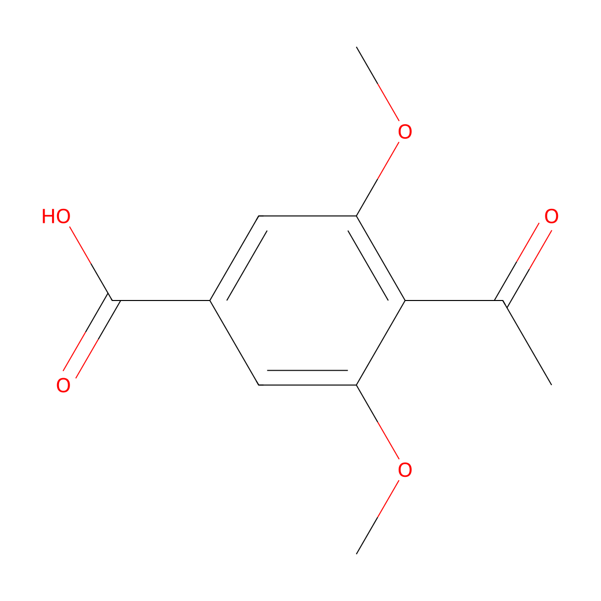 4-Acetyl-3,5-dimethoxybenzoic acid molecular structure, CAS 55703-66-7