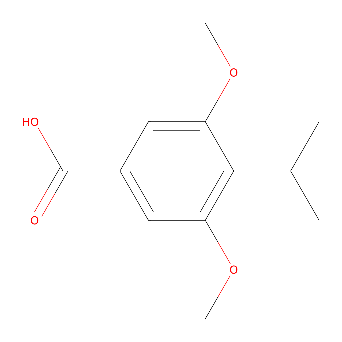 3,5-Dimethoxy-4-(propan-2-yl)benzoic acid molecular structure, CAS 55703-81-6
