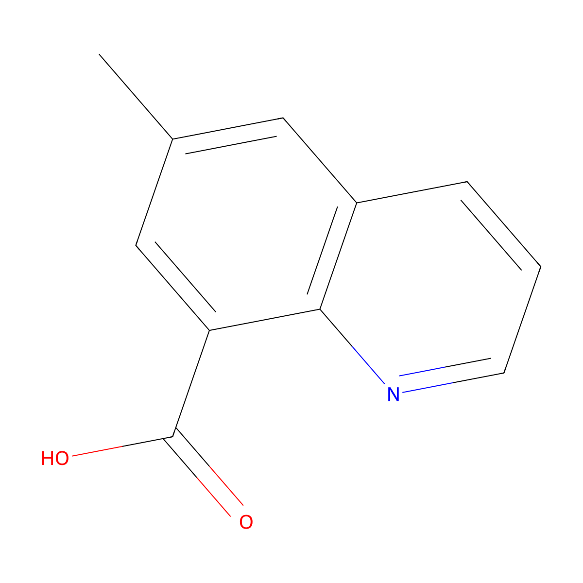 6-Methyl-8-quinolinecarboxylic acid molecular structure, CAS 55706-57-5
