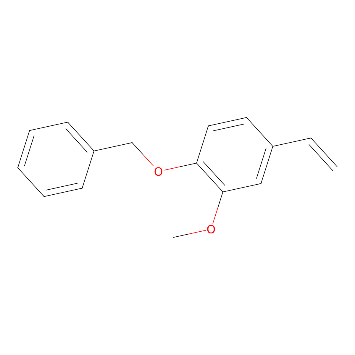 4-Benzyloxy-3-methoxystyrene molecular structure, CAS 55708-65-1