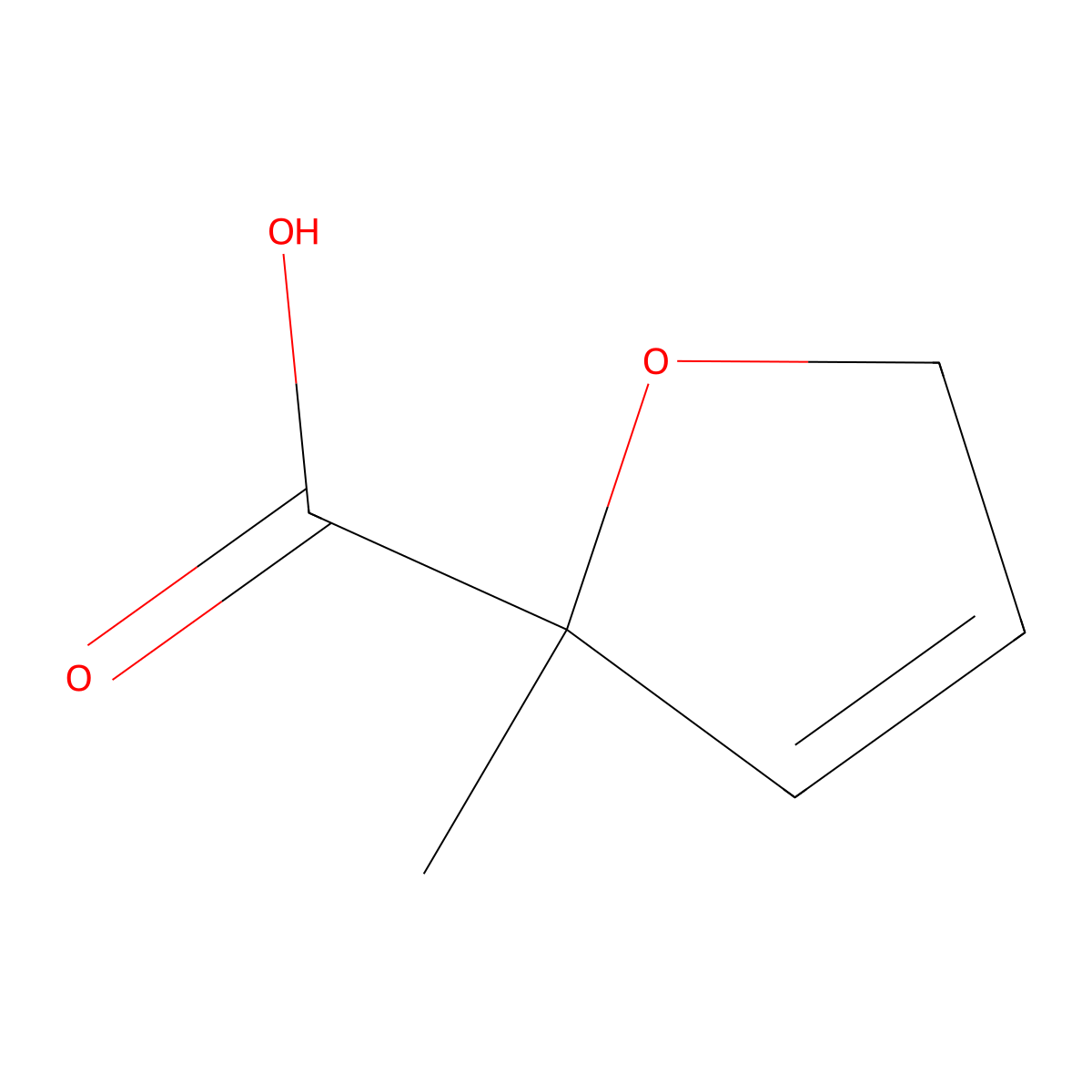 5-methyl-2H-furan-5-carboxylic acid molecular structure, CAS 55708-77-5