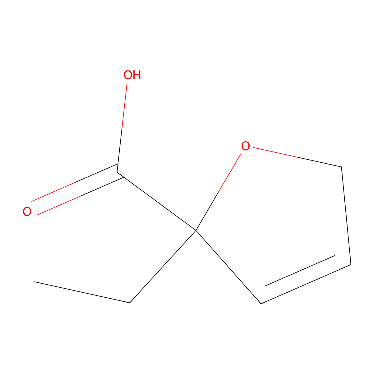 5-ethyl-2H-furan-5-carboxylic acid molecular structure, CAS 55708-78-6