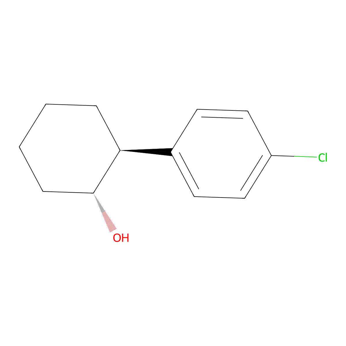 (1R,2S)-2-(4-Chlorophenyl)cyclohexanol molecular structure, CAS 557088-90-1