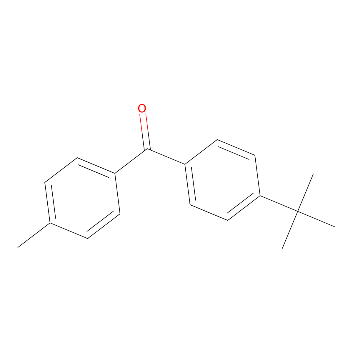 4-tert-Butyl-4'-methylbenzophenone molecular structure, CAS 55709-38-1
