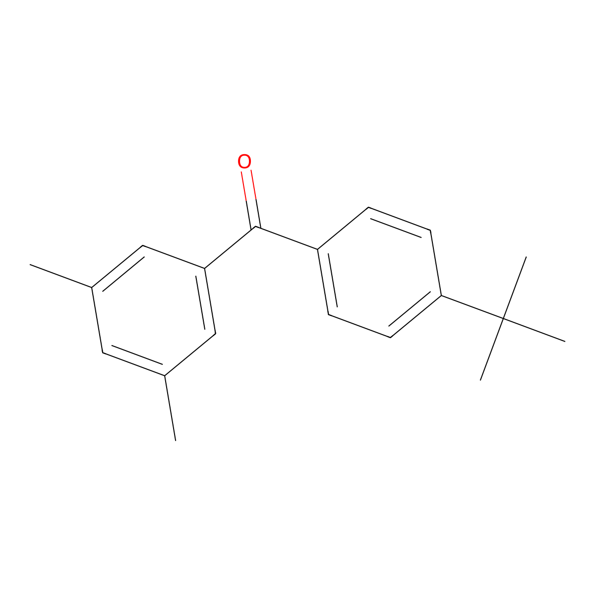 4-Tert-butyl-3',5'-dimethylbenzophenone molecular structure, CAS 55709-39-2
