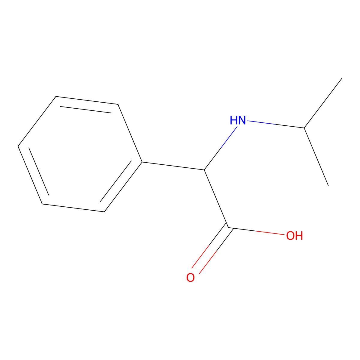 2-Phenyl-2-[(propan-2-yl)amino]acetic acid molecular structure, CAS 557090-10-5