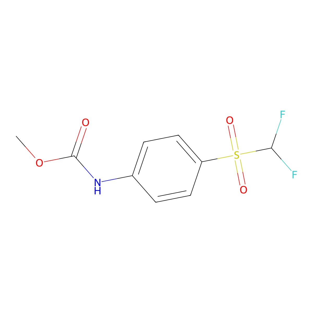 methyl N-[4-(difluoromethylsulfonyl)phenyl]carbamate molecular structure, CAS 5571-32-4