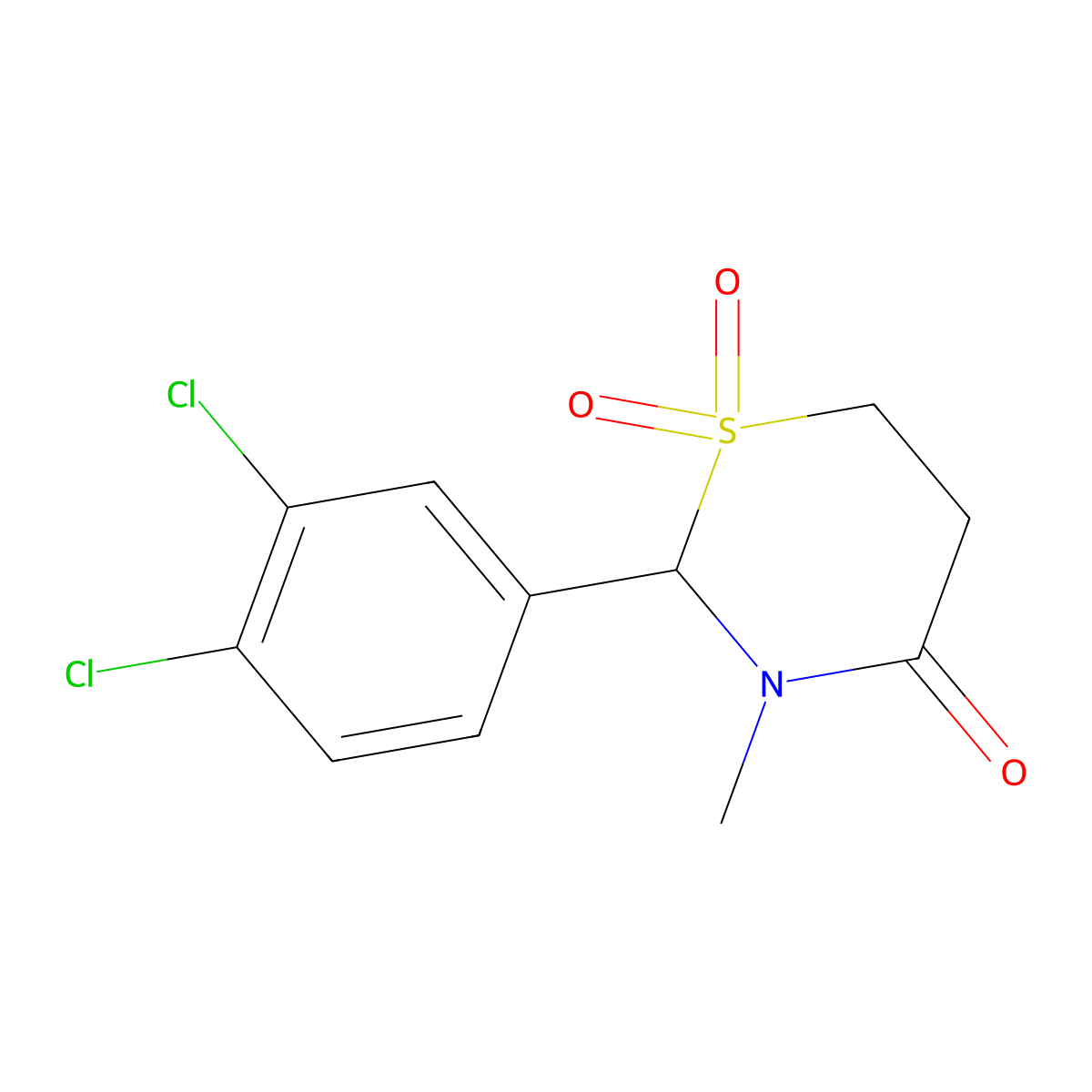 Dichlormezanone molecular structure, CAS 5571-97-1