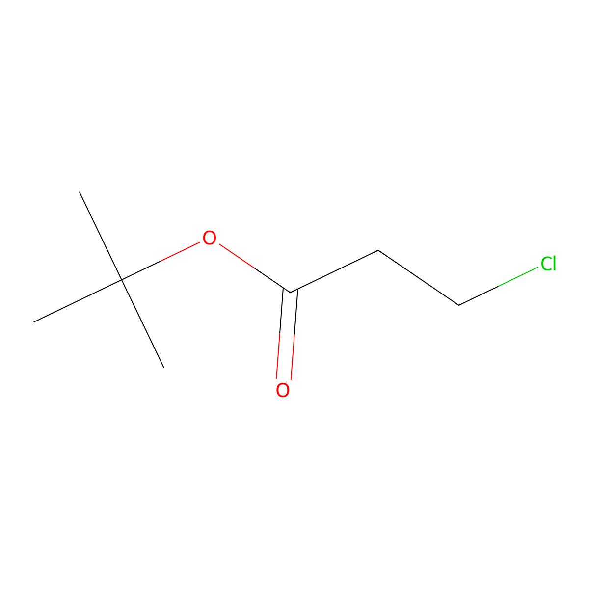 Tert-butyl 3-chloropropanoate molecular structure, CAS 55710-80-0
