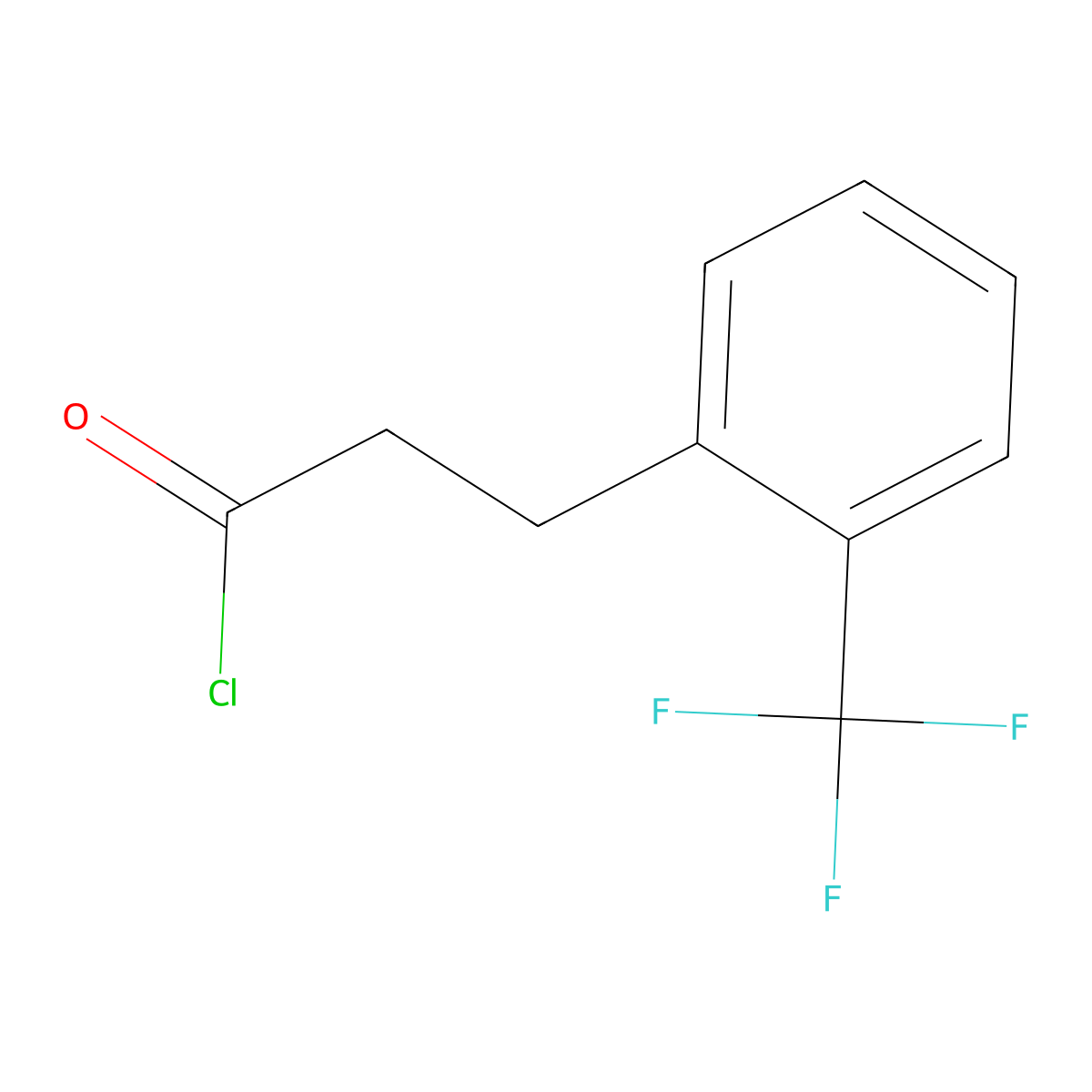 2-(Trifluoromethyl)benzenepropanoyl Chloride molecular structure, CAS 557111-00-9