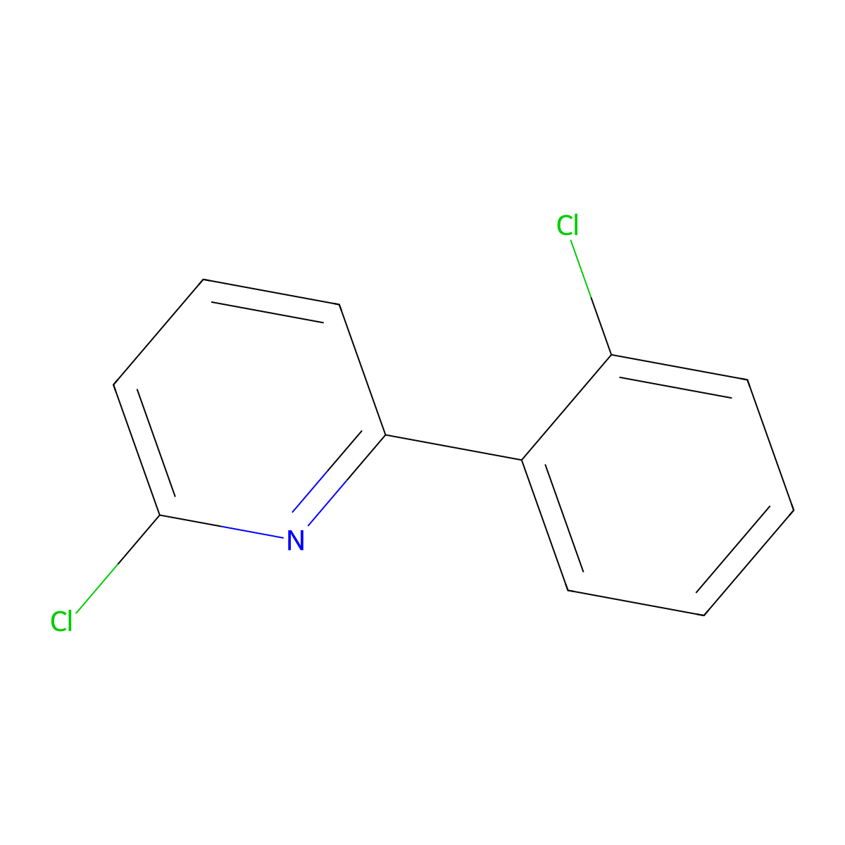 2-Chloro-6-(2-chlorophenyl)pyridine molecular structure, CAS 557111-94-1