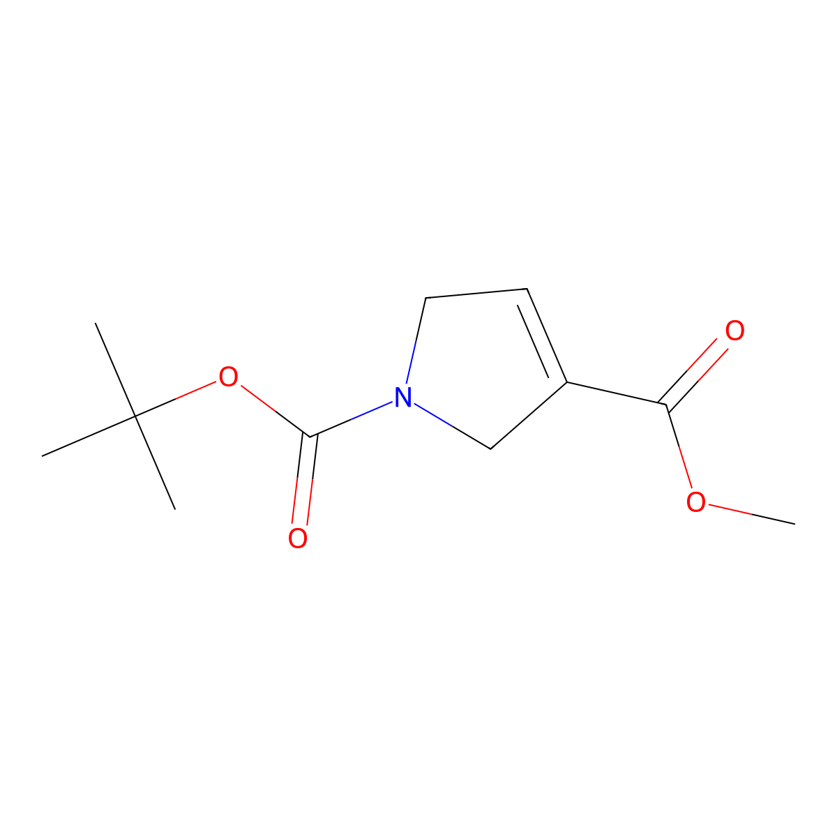 1-(tert-Butyl) 3-methyl 2,5-dihydro-1H-pyrrole-1,3-dicarboxylate molecular structure, CAS 557113-52-7