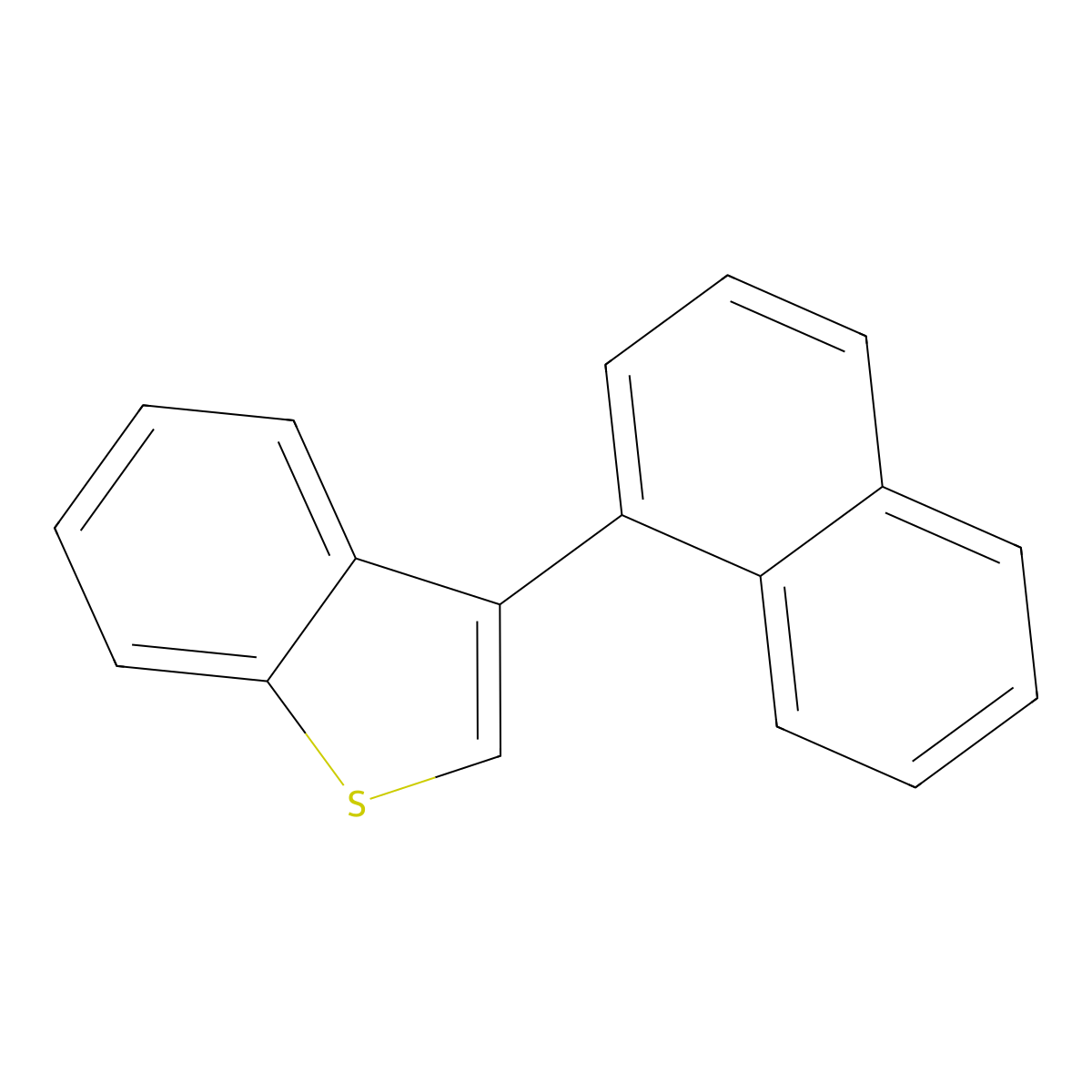 Benzo[b]thiophene, 3-(1-naphthalenyl)- molecular structure, CAS 55712-59-9