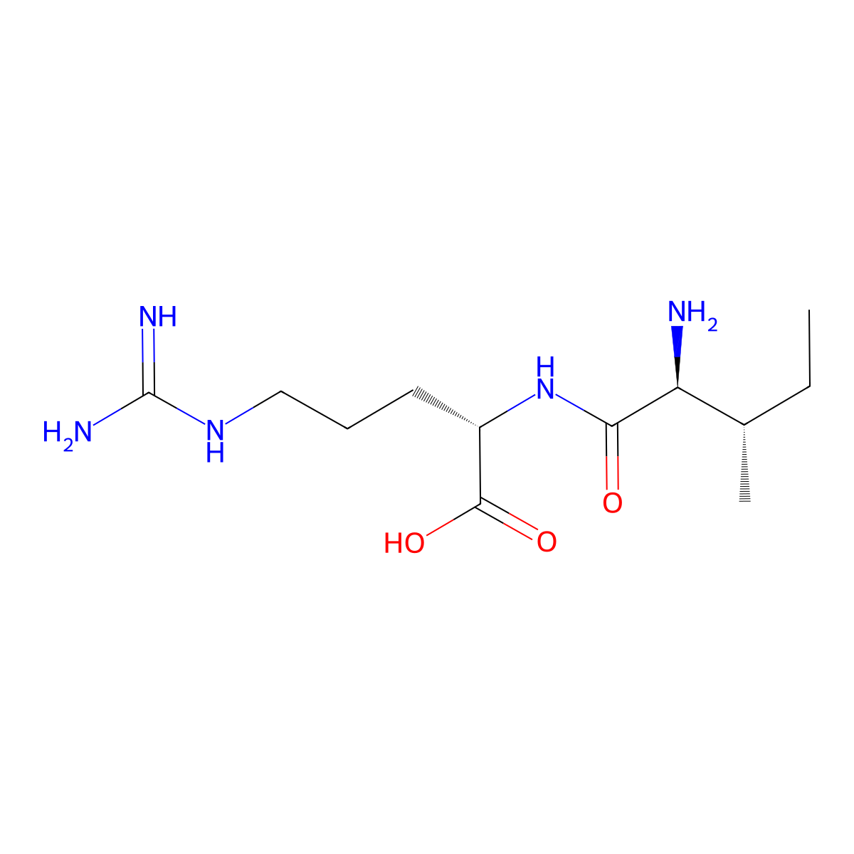 L-isoleucyl-L-arginine molecular structure, CAS 55715-01-0