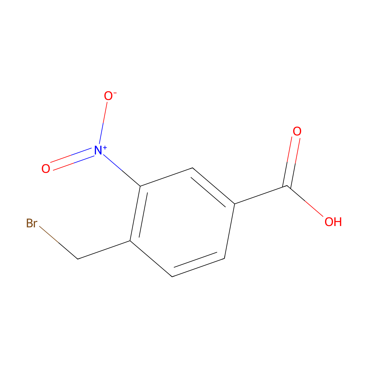 4-Bromomethyl-3-nitrobenzoic acid molecular structure, CAS 55715-03-2