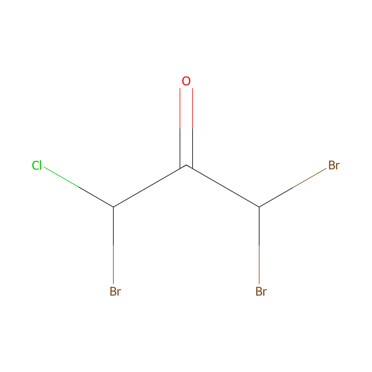 1,1,3-Tribromo-3-chloroacetone molecular structure, CAS 55716-01-3