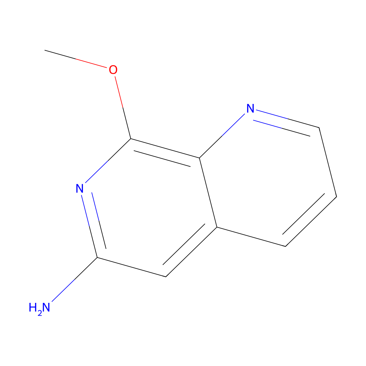 8-Methoxy-1,7-naphthyridin-6-amine molecular structure, CAS 55716-28-4