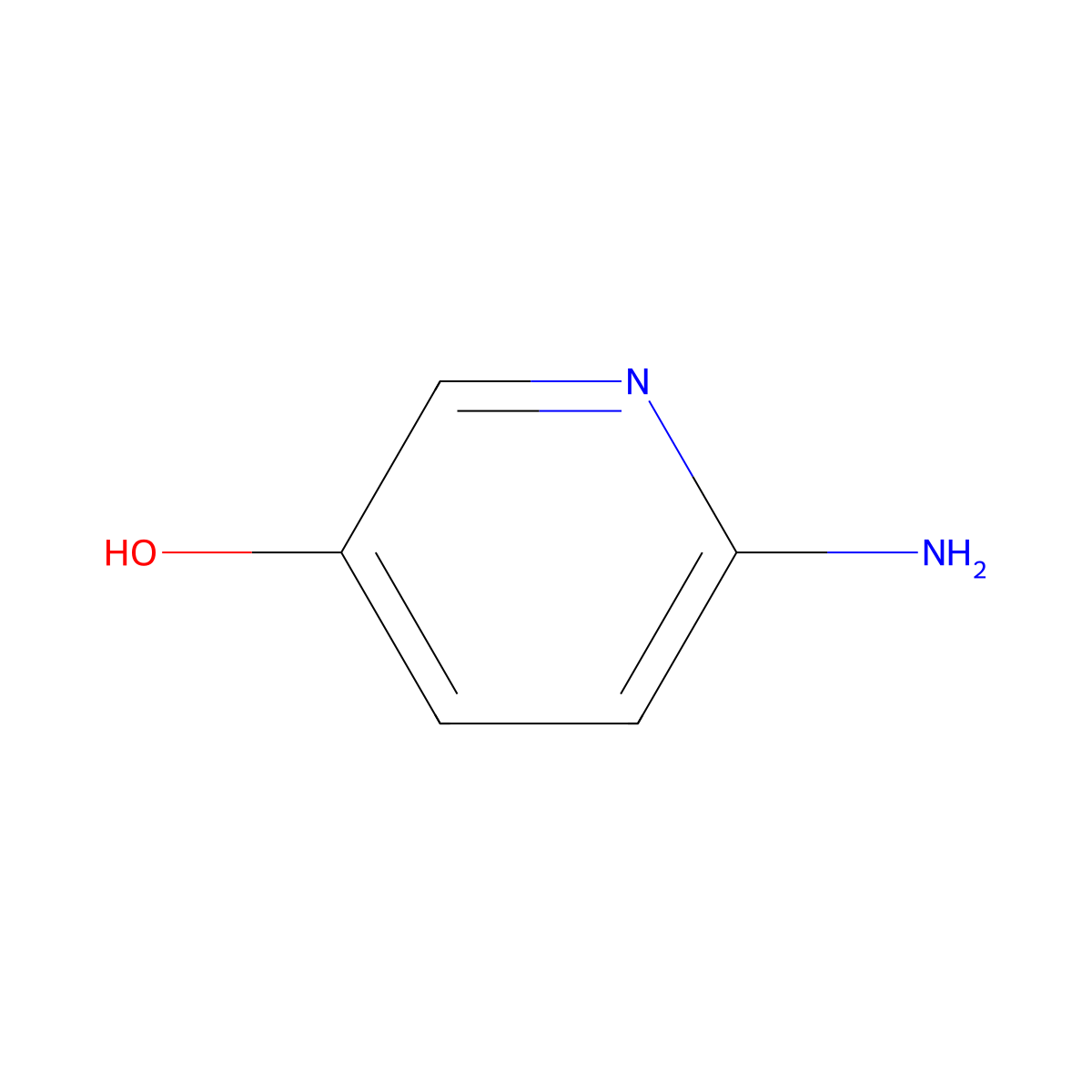 2-Amino-5-hydroxypyridine molecular structure, CAS 55717-46-9
