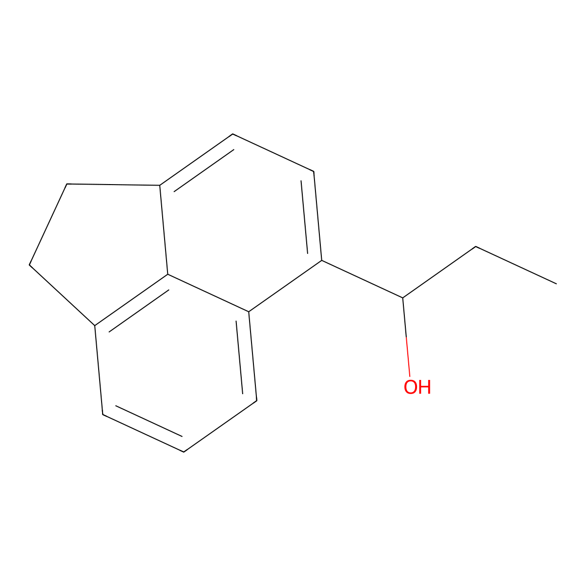 alpha-Ethyl-1,2-dihydro-5-acenaphthylenemethanol molecular structure, CAS 55720-24-6