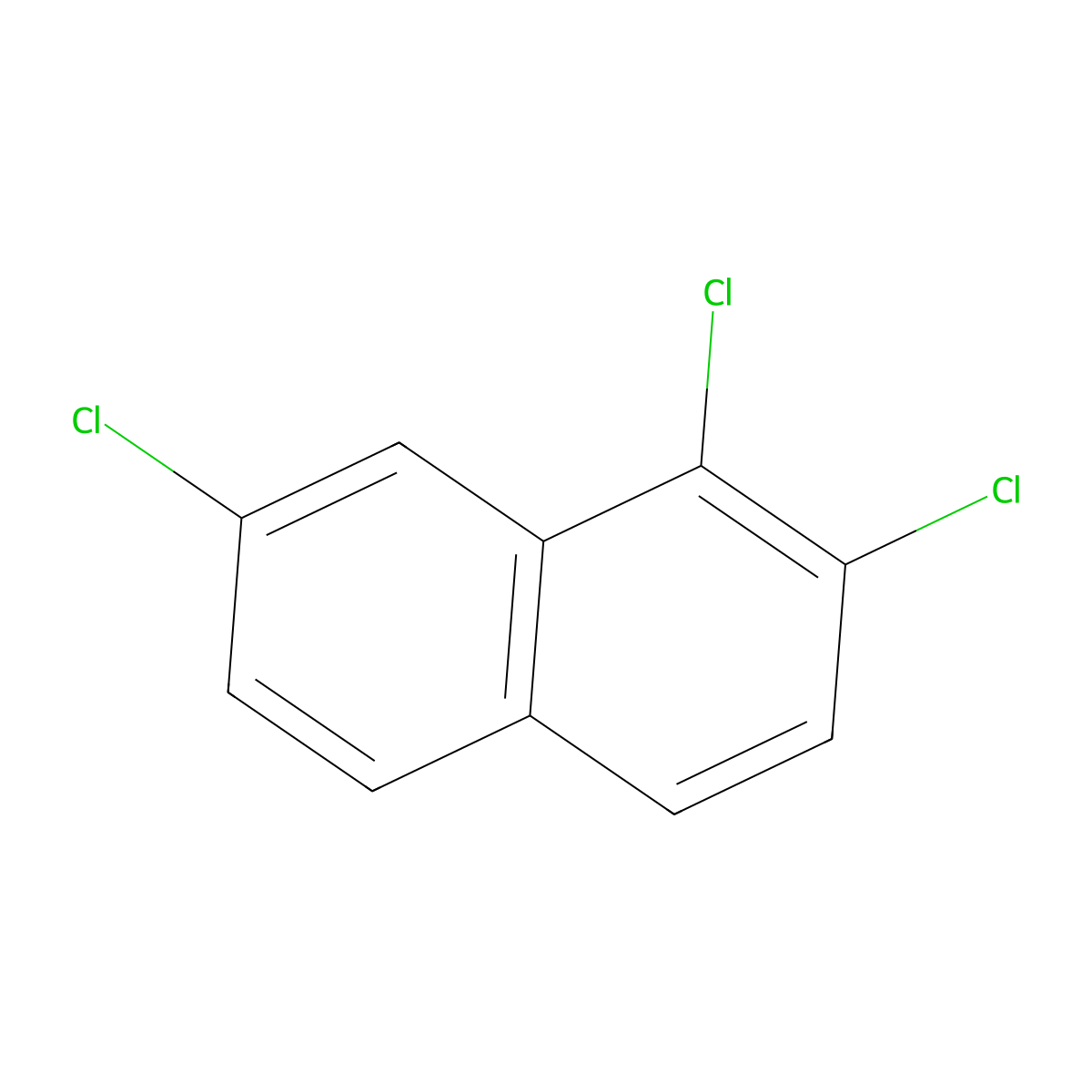 1,2,7-Trichloronaphthalene molecular structure, CAS 55720-34-8