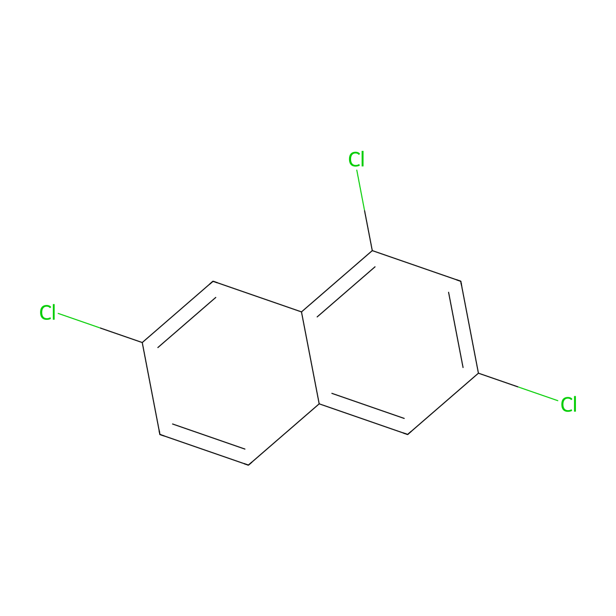 Naphthalene, 1,3,7-trichloro- molecular structure, CAS 55720-37-1