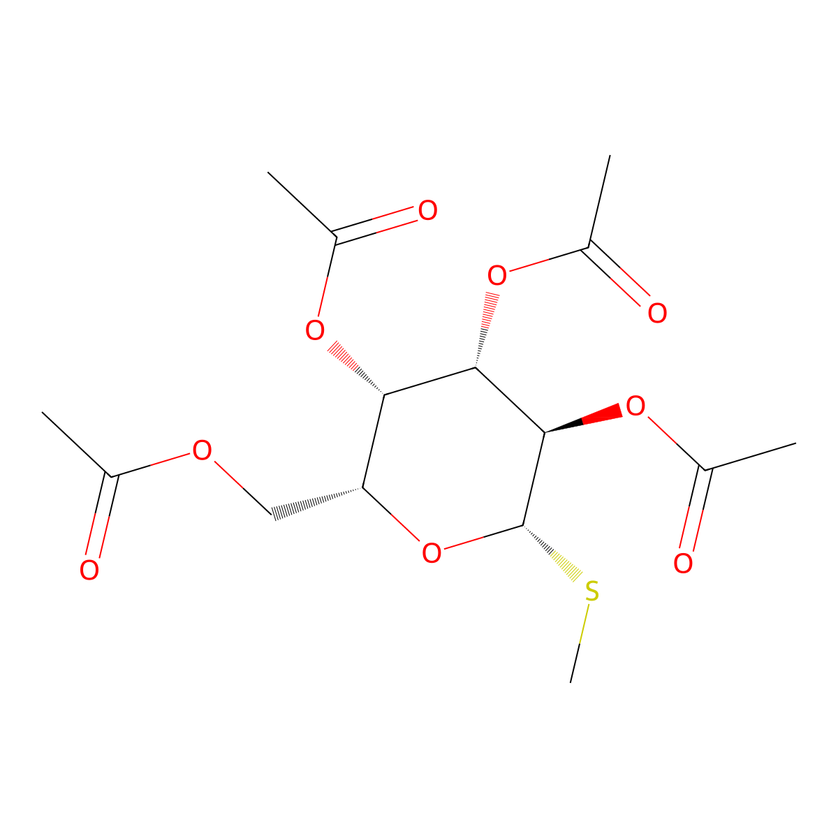 Methyl 2,3,4,6-tetra-O-acetyl-beta-D-thiogalactopyranoside molecular structure, CAS 55722-48-0