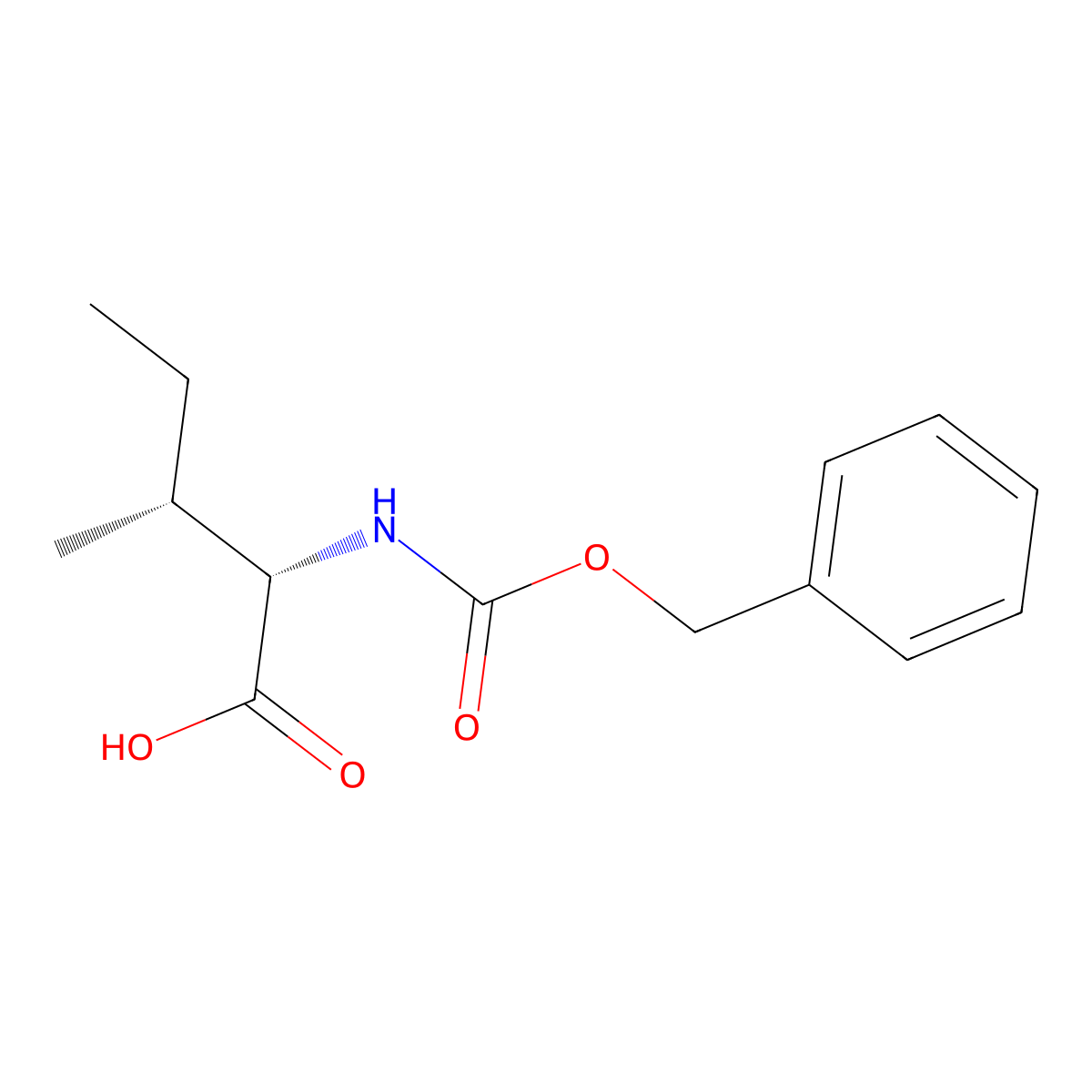N-((Phenylmethoxy)carbonyl)-L-alloisoleucine molecular structure, CAS 55723-48-3