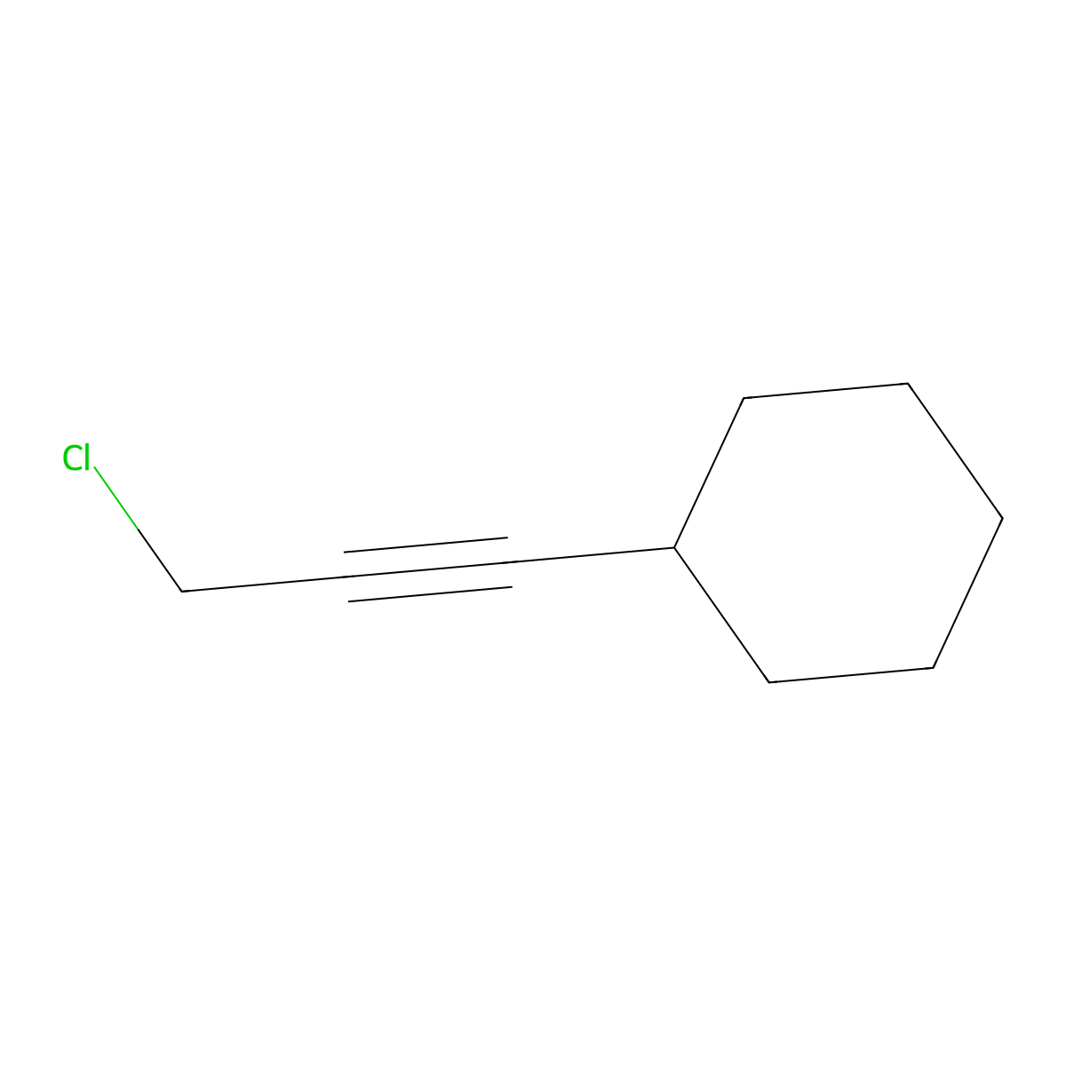 (3-Chloro-1-propynyl)cyclohexane molecular structure, CAS 55723-99-4