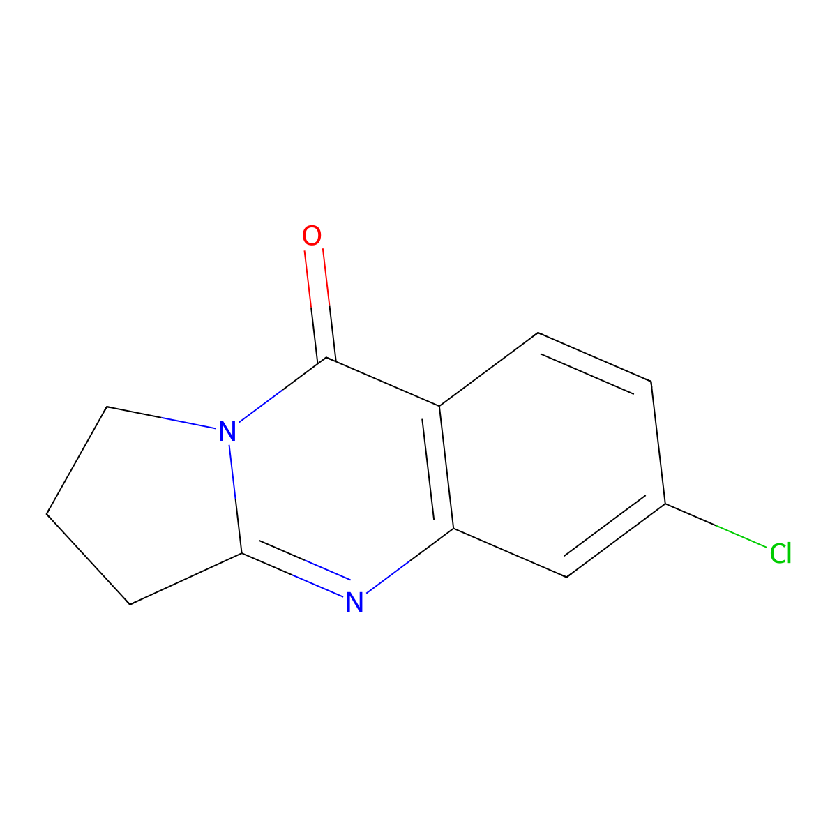 Pyrrolo[2,1-b]quinazolin-9(1H)-one, 6-chloro-2,3-dihydro- molecular structure, CAS 55727-49-6