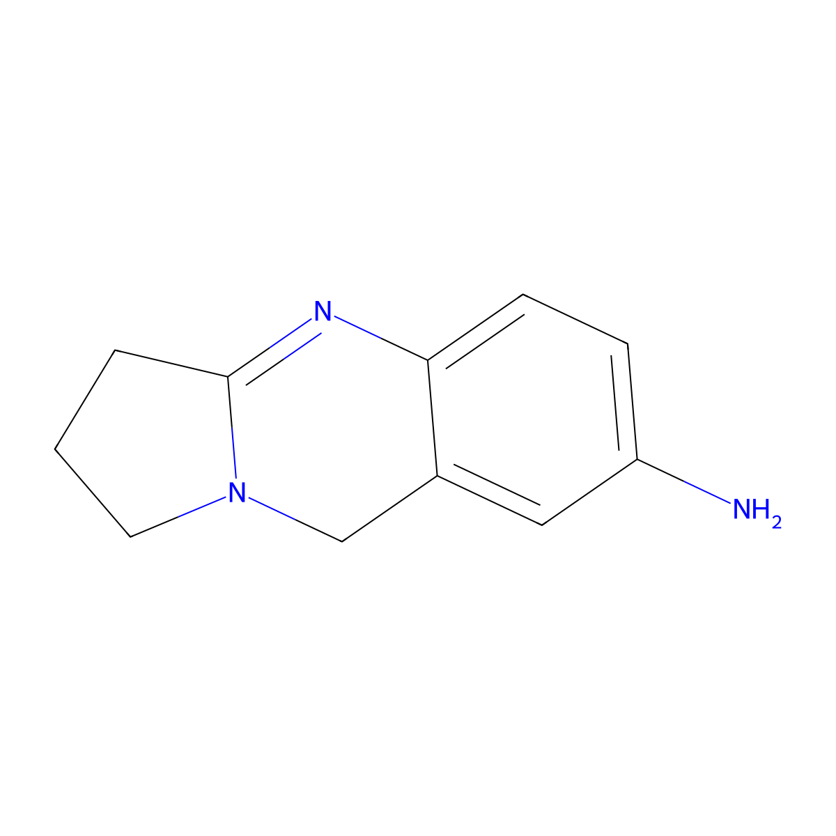 1,2,3,9-Tetrahydropyrrolo[2,1-b]quinazolin-7-amine molecular structure, CAS 55727-56-5