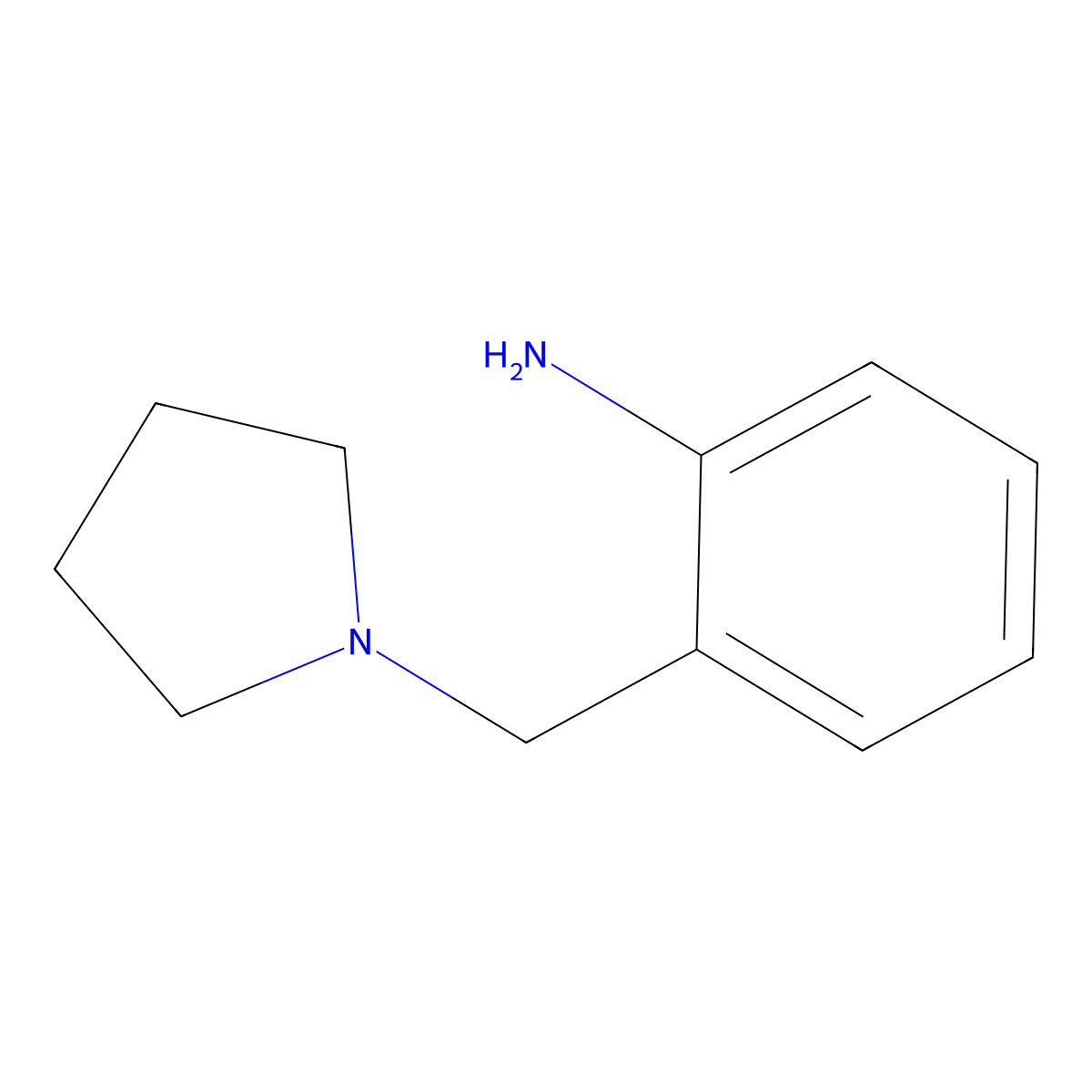 2-(Pyrrolidin-1-ylmethyl)aniline molecular structure, CAS 55727-59-8