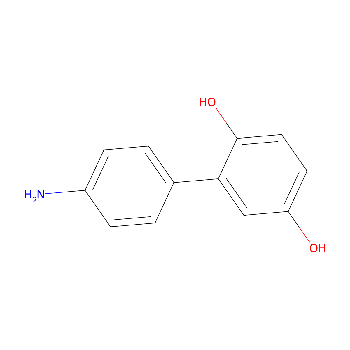 4'-Amino[1,1'-biphenyl]-2,5-diol molecular structure, CAS 5573-93-3