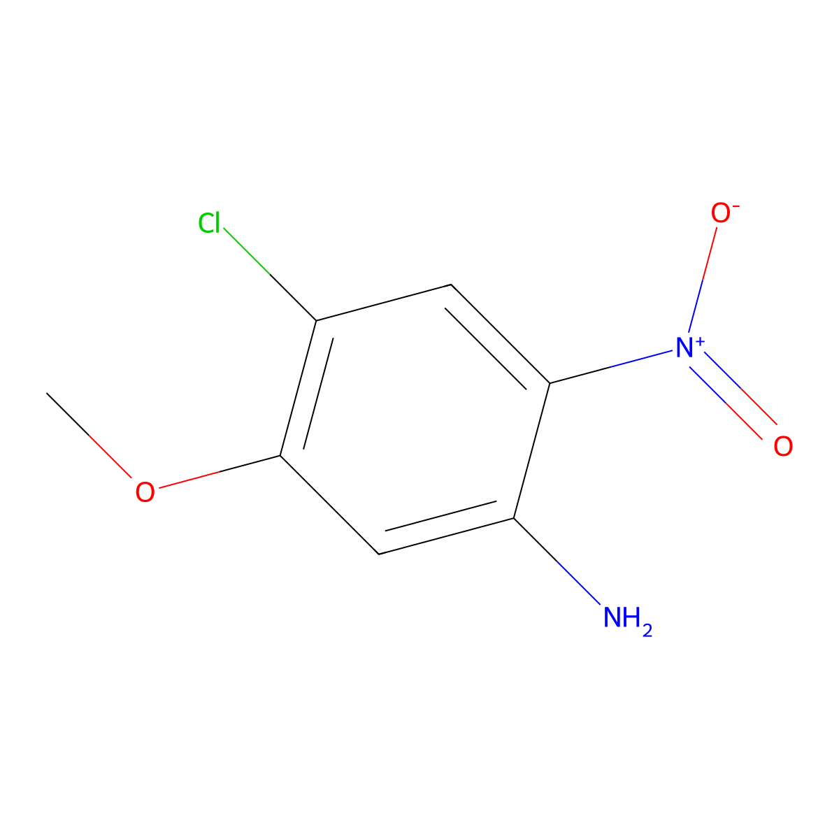 4-Chloro-5-methoxy-2-nitro-phenylamine molecular structure, CAS 55730-07-9