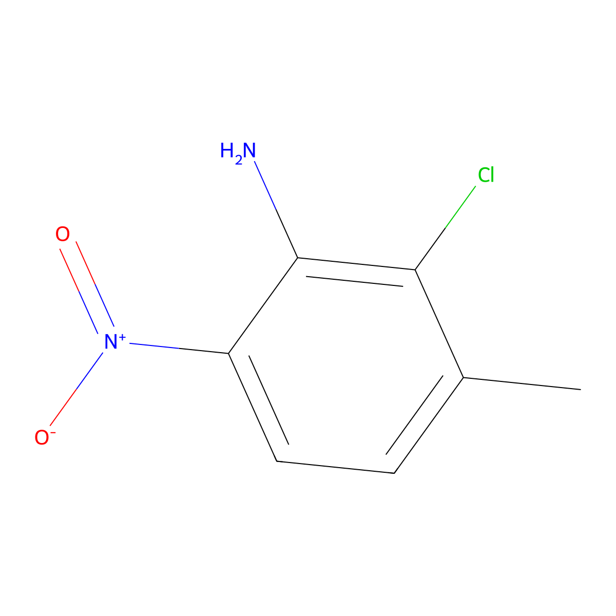 2-Chloro-3-methyl-6-nitroaniline molecular structure, CAS 55730-13-7