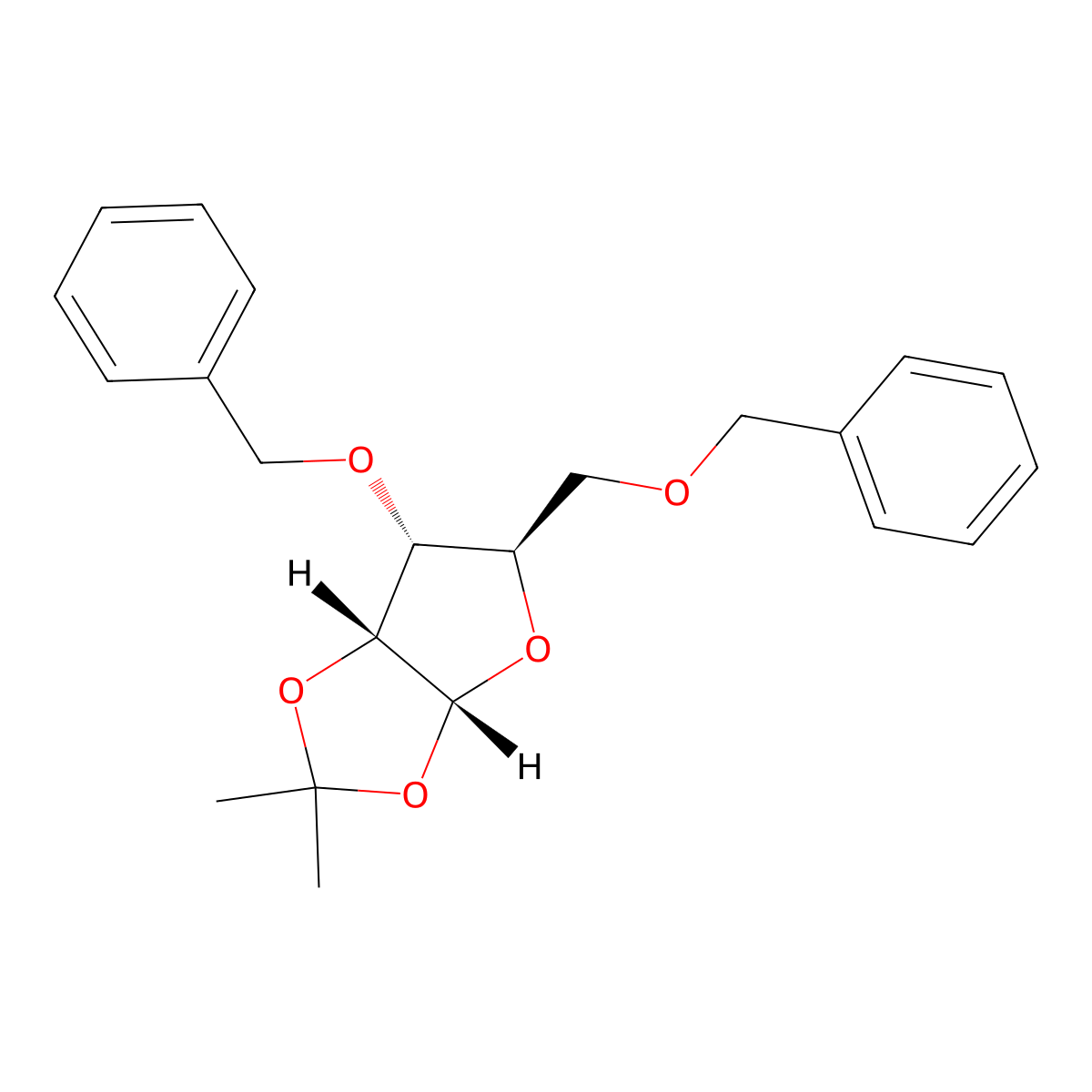 3,5-Di-O-Benzyl-1,2-O-isopropylidene-a-D-ribofuranose molecular structure, CAS 55735-86-9