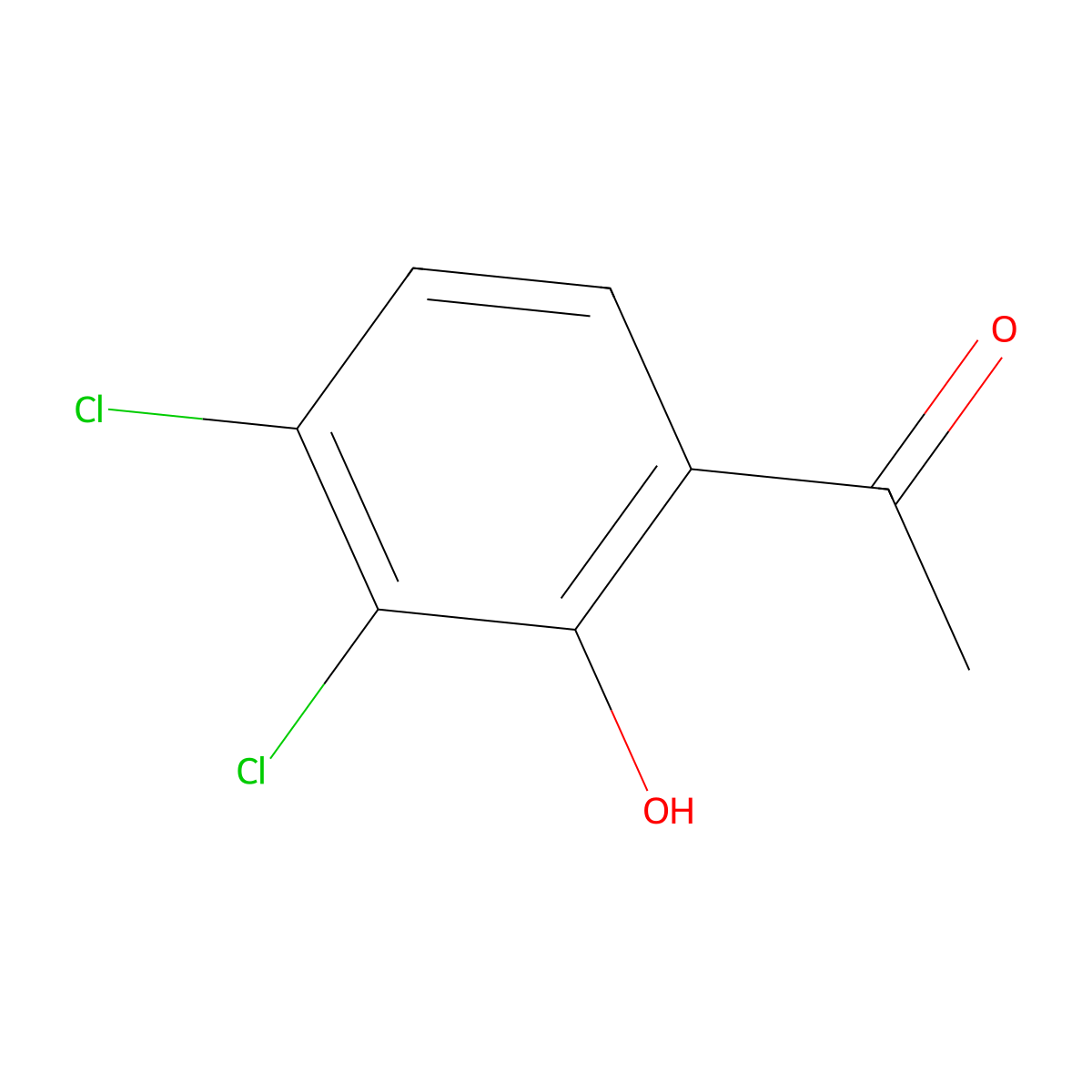1-(3,4-Dichloro-2-hydroxyphenyl)ethan-1-one molecular structure, CAS 55736-71-5