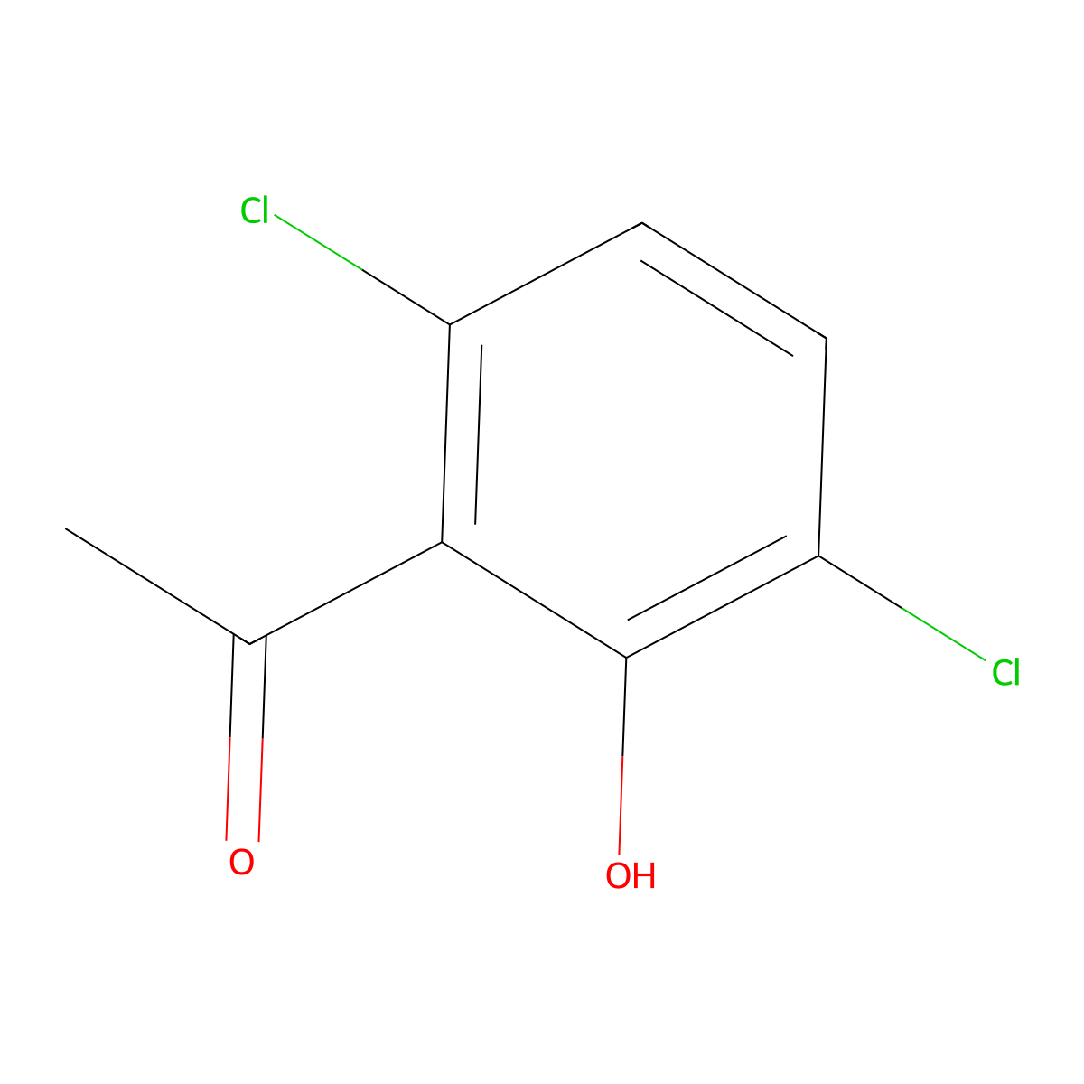 Ethanone, 1-(3,6-dichloro-2-hydroxyphenyl)- molecular structure, CAS 55736-72-6