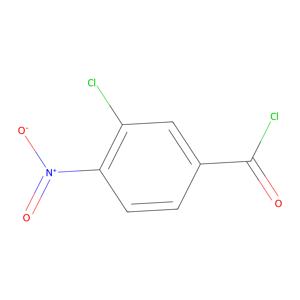 3-Chloro-4-nitrobenzoyl chloride molecular structure, CAS 55737-29-6