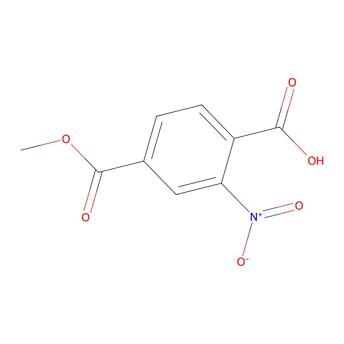 4-(Methoxycarbonyl)-2-nitrobenzoic acid molecular structure, CAS 55737-66-1