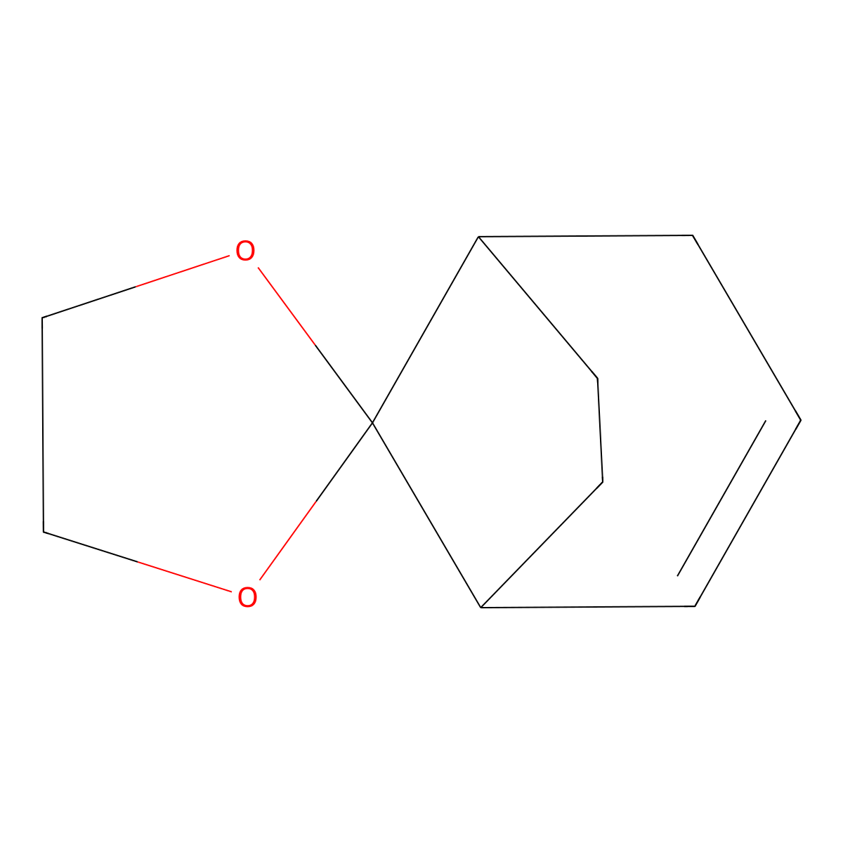 Spiro[bicyclo[3.2.1]oct-2-ene-8,2'-[1,3]dioxolane] molecular structure, CAS 55738-20-0