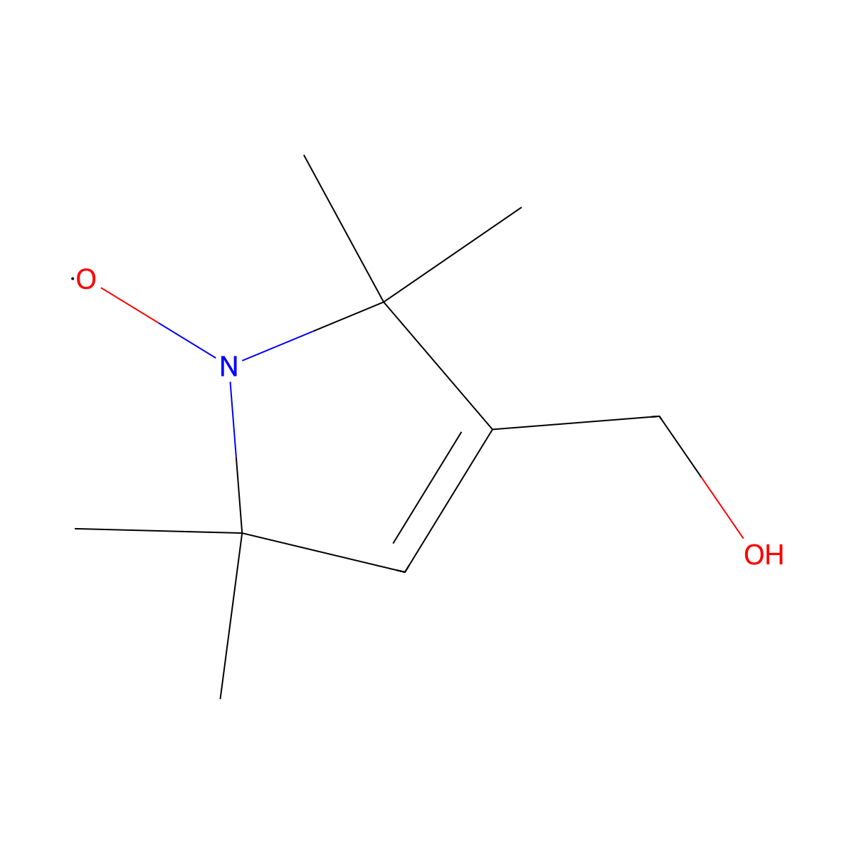 2,5-Dihydro-3-(hydroxymethyl)-2,2,5,5-tetramethyl-1H-pyrrol-1-yloxy molecular structure, CAS 55738-75-5