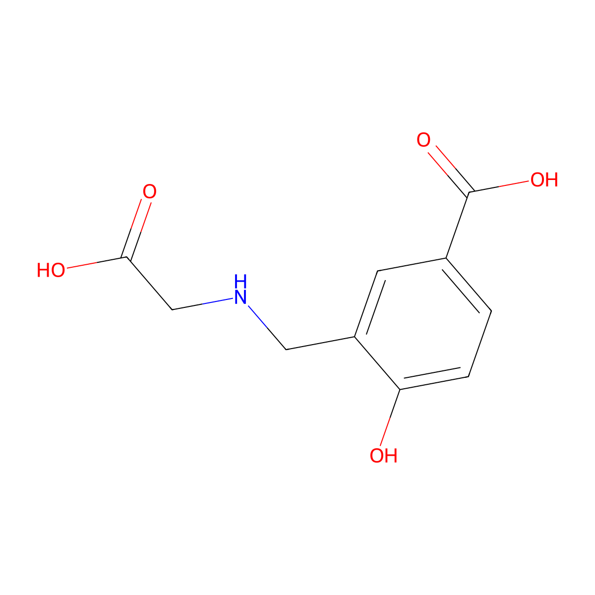 3-(Carboxymethylaminomethyl)-4-hydroxybenzoic acid molecular structure, CAS 55739-39-4