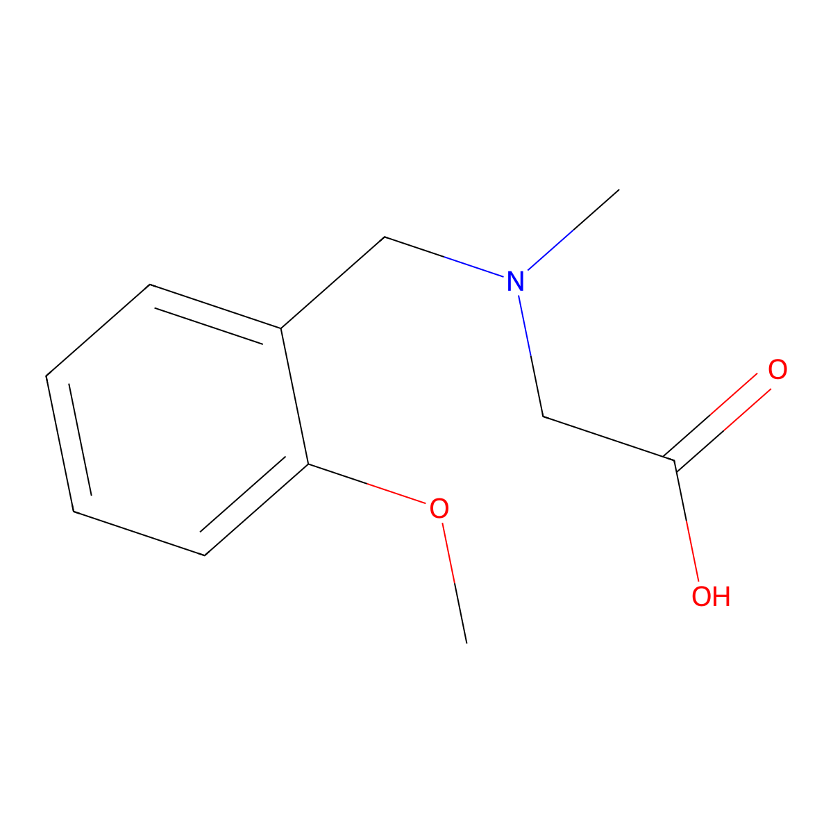[(2-Methoxy-benzyl)-methyl-amino]-acetic acid molecular structure, CAS 55739-41-8
