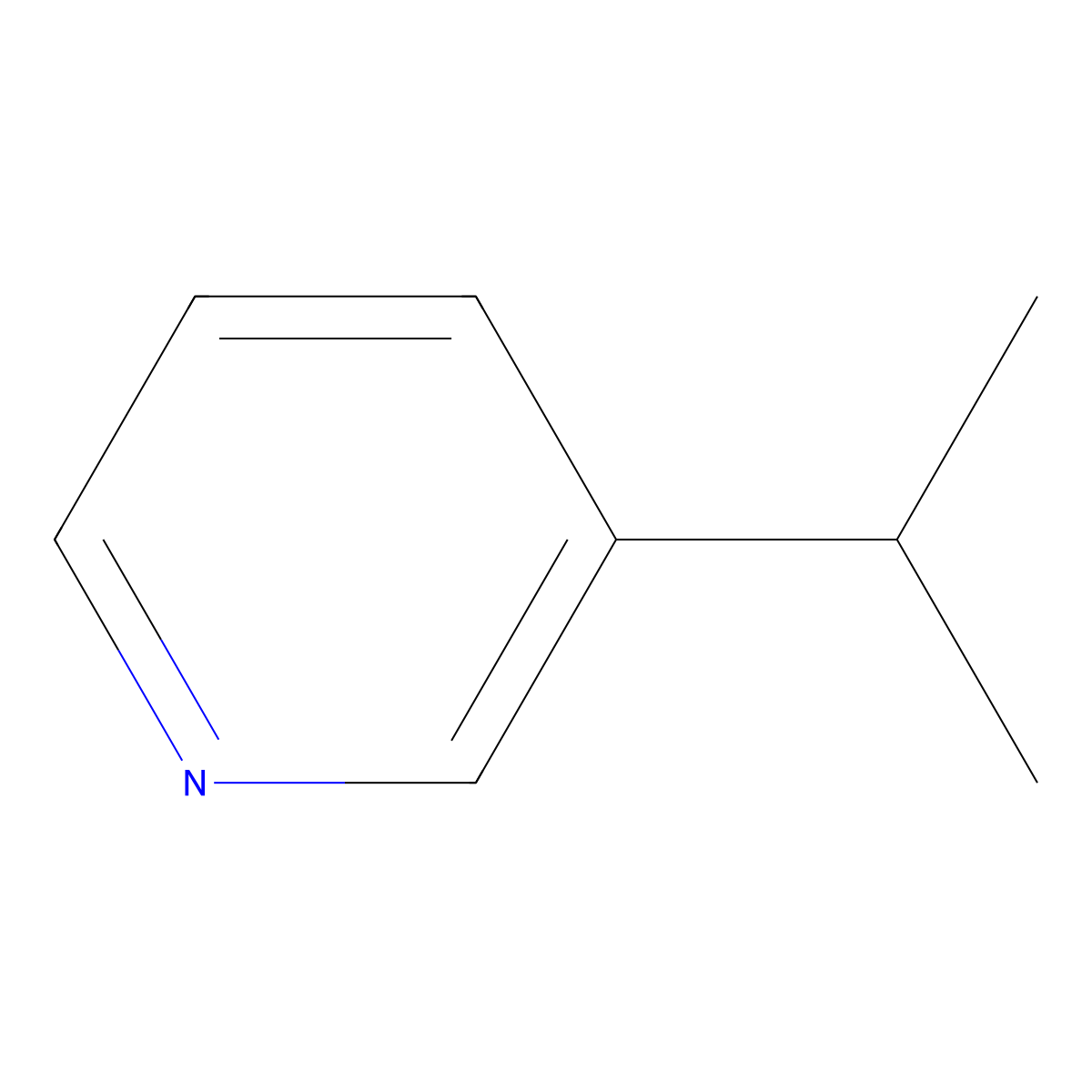 (S)-3-(isopropyl)pyridine molecular structure, CAS 55740-80-2