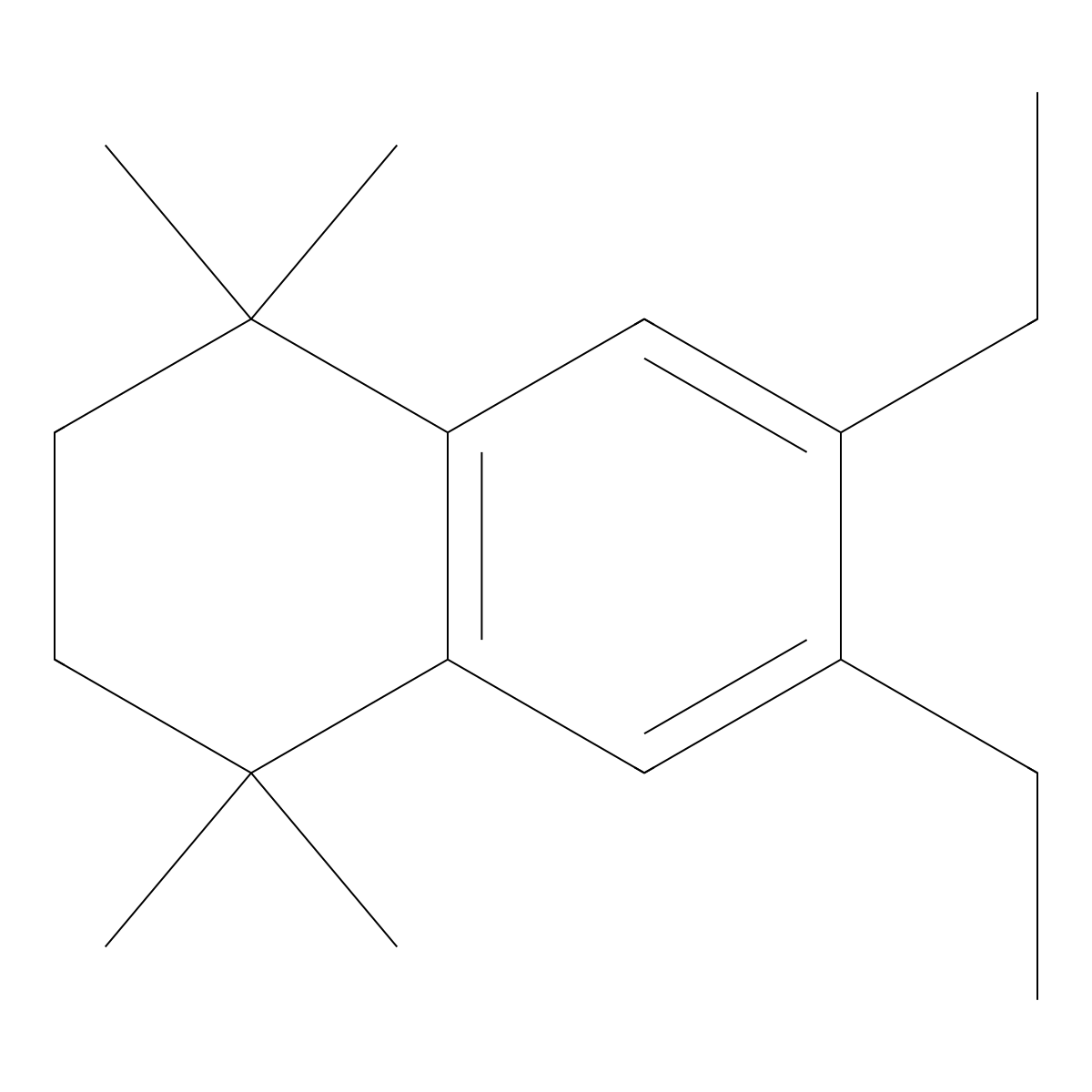 6,7-Diethyl-1,1,4,4-tetramethyltetraline molecular structure, CAS 55741-10-1